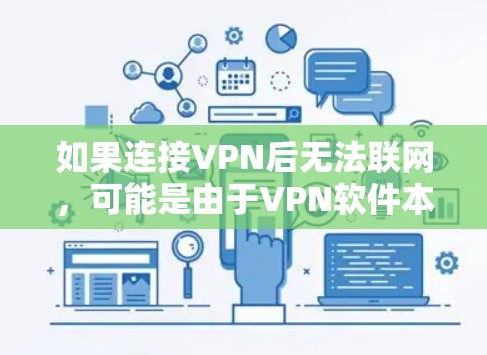 如果连接VPN后无法联网，可能是由于VPN软件本身存在问题，例如误操作或软件更新不及时。以下是针对这种情况的常见解决步骤