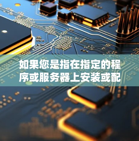 如果您是指在指定的程序或服务器上安装或配置VPN，具体操作可能会有所不同，取决于您使用的操作系统和VPN服务的类型。以下是一些常见情况下的指导