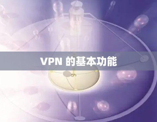 VPN 的基本功能