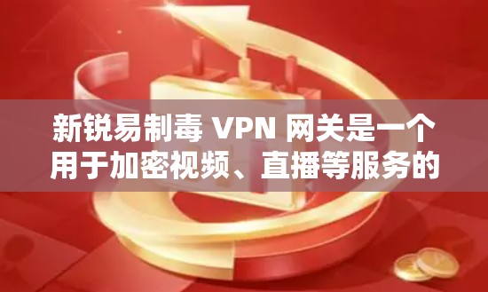 新锐易制毒 VPN 网关是一个用于加密视频、直播等服务的VPN软件，专为防止非法流量而设计。用户可以使用它来实现更安全的VPN设置，同时也能更好地保护他们的网络环境