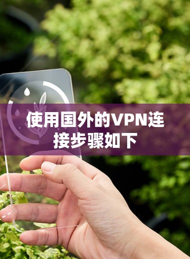 使用国外的VPN连接步骤如下