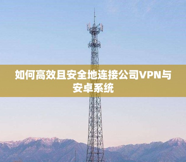 如何高效且安全地连接公司VPN与安卓系统