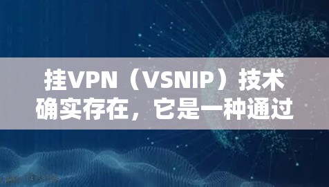 挂VPN（VSNIP）技术确实存在，它是一种通过加密技术将视频或直播内容传输到目标地区的手段。然而，使用挂VPN通常被认为是一种不道德的行为，尤其是在对未成年人或年轻人有害的情况下