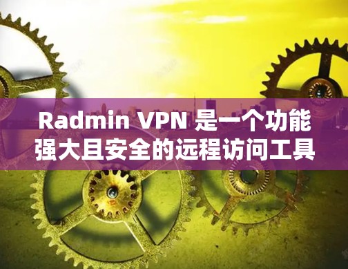 Radmin VPN 是一个功能强大且安全的远程访问工具，支持多种协议，如 SSL/TLS，确保数据的安全传输。以下是使用 Radmin VPN 的步骤