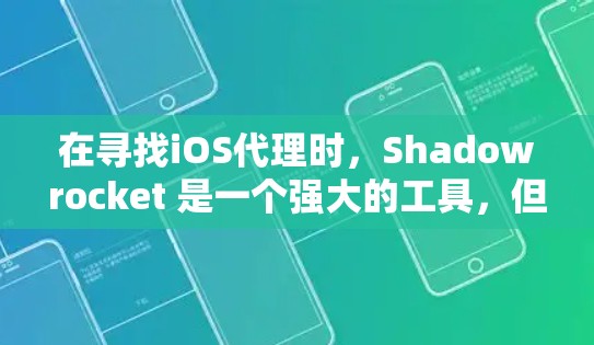 在寻找iOS代理时，Shadowrocket 是一个强大的工具，但它可能带来广告和隐私问题。以下是一些可靠且全面的替代应用推荐，帮助你找到最适合你的解决方案