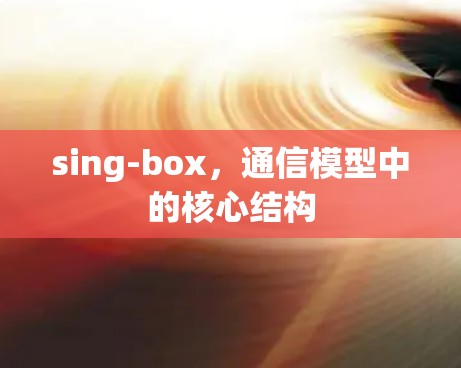 sing-box，通信模型中的核心结构