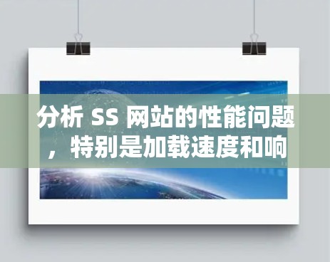 分析 SS 网站的性能问题，特别是加载速度和响应时间，需要综合考虑多个方面，包括平台设计、前端后端设计、性能监控和数据分析，最终结合业务需求进行优化。以下是详细的步骤指南