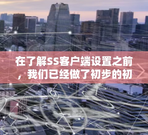 在了解SS客户端设置之前，我们已经做了初步的初步考虑，现在我们需要更详细地梳理SS客户端的设置步骤和注意事项，确保所有设置项正确无误，避免潜在的问题