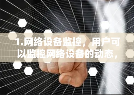1.网络设备监控,用户可以监控网络设备的动态,了解设备的状态、连接情况、性能指标等